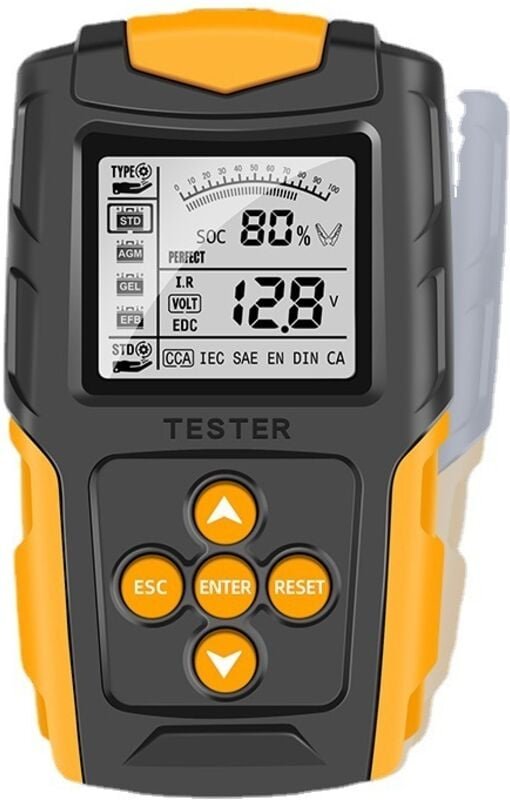 12 V/24 V Autobatterietester, LCD-Digitalbatterieanalysator, Autoladediagnosetool, SOH, SOC, CCA, IR-Messung für Auto, L...