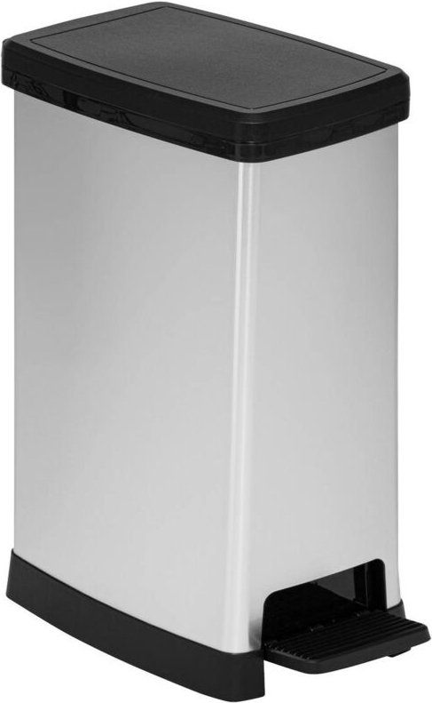 Slim-mülltonne 40l aus grauem kunststoff - 5five