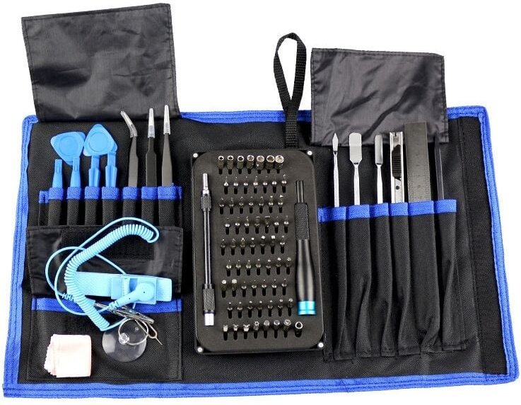 Professionelles Reparaturset, 85-in-1-Werkzeug, multifunktional, cr-v, Aluminiumlegierung, mehrfarbig