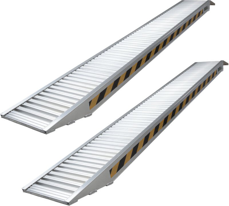 Baumarktplus - trutzholm 2 x Schwerlastrampen 265 cm 3300kg/Paar Alu 35 cm Breite geriffelt Rampen Verladerampen