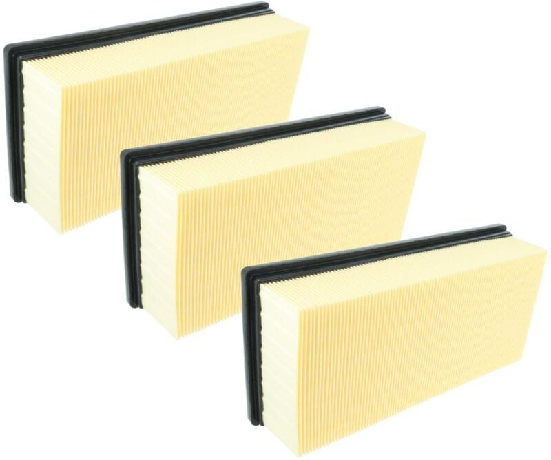 3x Flachfaltenfilter kompatibel mit Kärcher ivc 60/24-2 Tact² Industriestaubsauger, Staubsauger - Filterelement - Vhbw