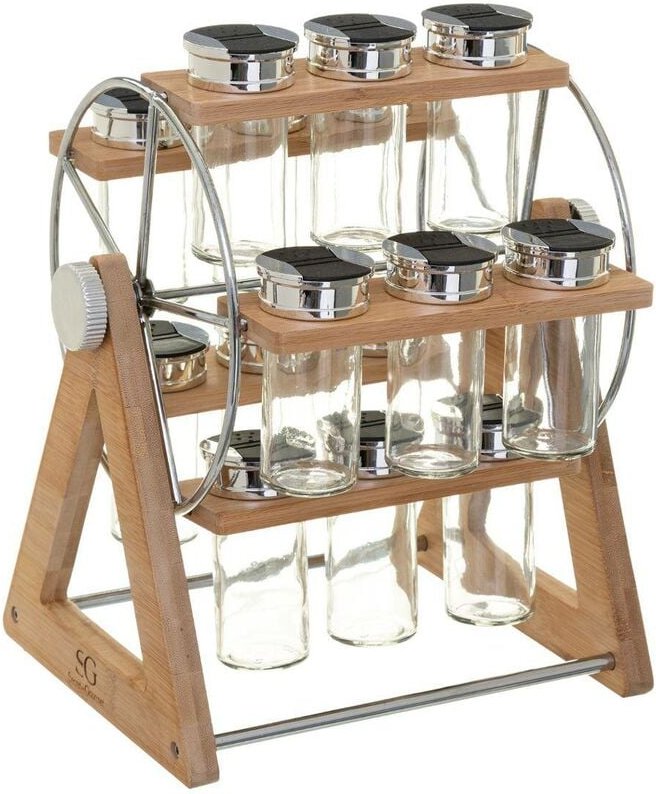 5five Simply Smart - Radhalter 15 gewürzgläser bambus - 5five