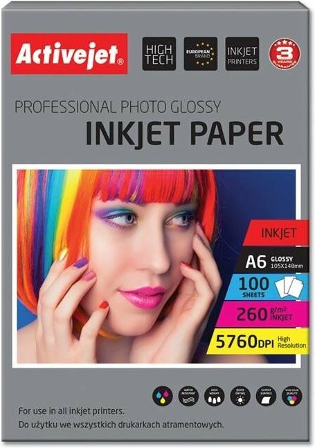 Active Jet AP6 260 GR100 Bly Resin A6 100szt 260 g Druckerpapier