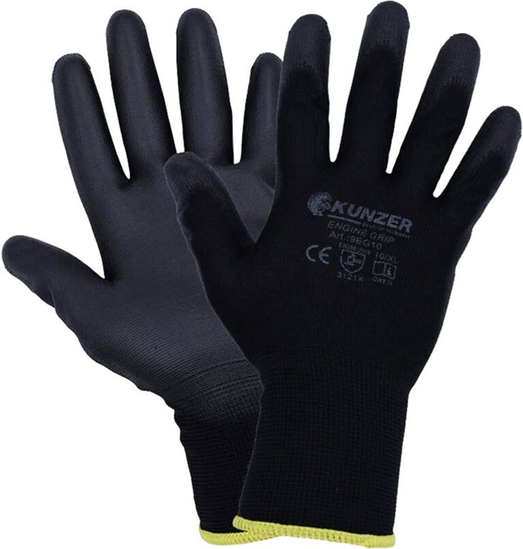 9EG09 Polyurethan Arbeitshandschuh Größe (Handschuhe): 9, l en 388:2016, en 420-2003 1 Pa - Kunzer