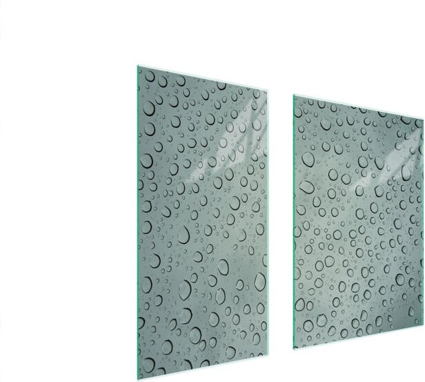 GLASSCHUTZPLATTE 75x52 TROPFEN