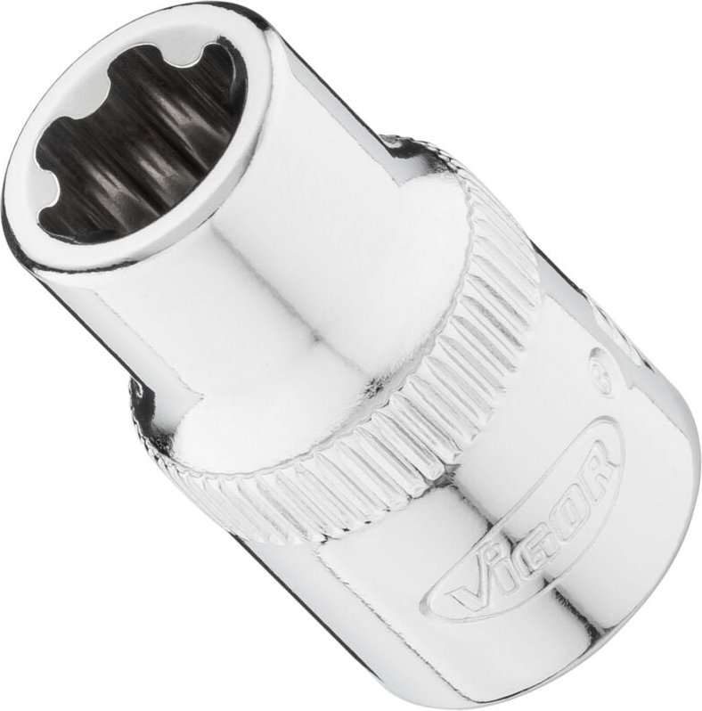 VIGOR Steckschlüsseleinsatz, 3/8 (10 mm) Vierkant hohl, Außen TORX Plus Profil, SW E11+
