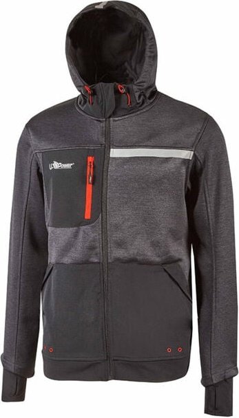 Thumbnail - Arbeitskapuzen-Sweatshirt ZIP GALAXY - Grau M