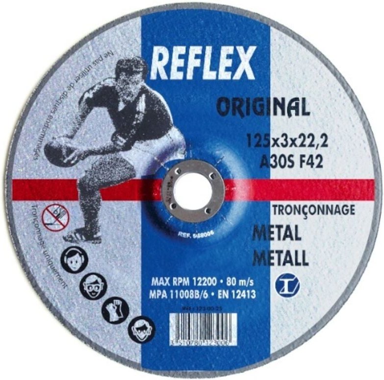 Trennscheibe Ø 115 mm (Metalle mit versetzter Nabe) Outifrance