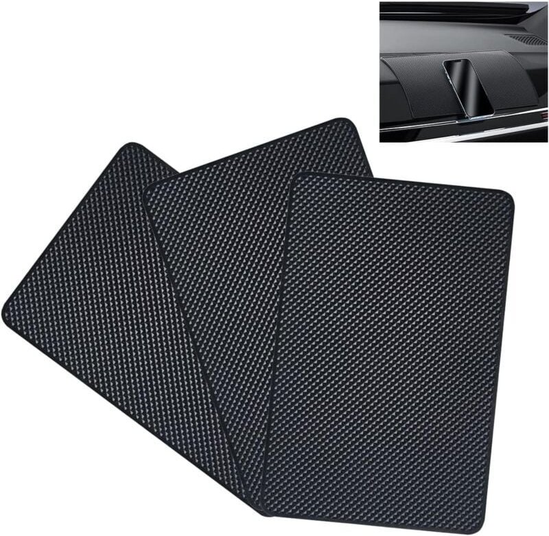 Thumbnail - 3er-Set Auto-Anti-Rutsch-Matte für Armaturenbrett, 27 x 15 mm, Auto-Anti-Rutsch-Gele, wiederverwendbare Klebematte für A...