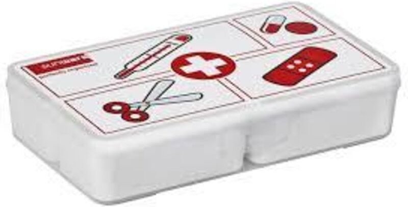 Erste-Hilfe Kasten 24,5 x 15 x 5,2 cm, mit 4 Einsätzen Boxen, Körbchen & Kisten - Sunware