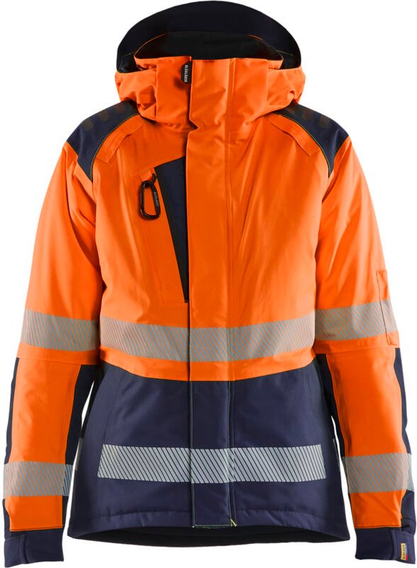 Winterjacke für Damen mit hoher Sichtbarkeit 4456 - Orange/Marine XS