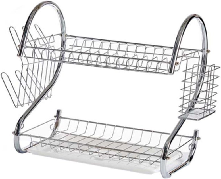 Abtropfgestell weiß Tablett Chrom 50x25x38 87001 Kinvara