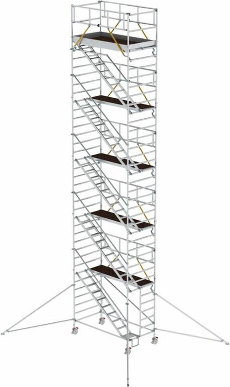 MUNK Rollgerüst SG mit Schrägaufstiegen 1,35x2,45m und Ausleger 12,35m AH