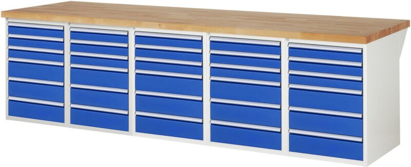 Werkbank 7515A6, B3000xT900xH840mm, 30x Schublade-TA - RAU