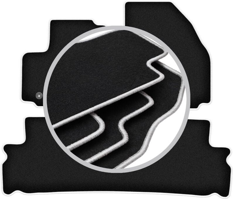 CARLUX-SILVER Autofußmatten für: Ford Galaxy MK2 Minivan (2006-2012)