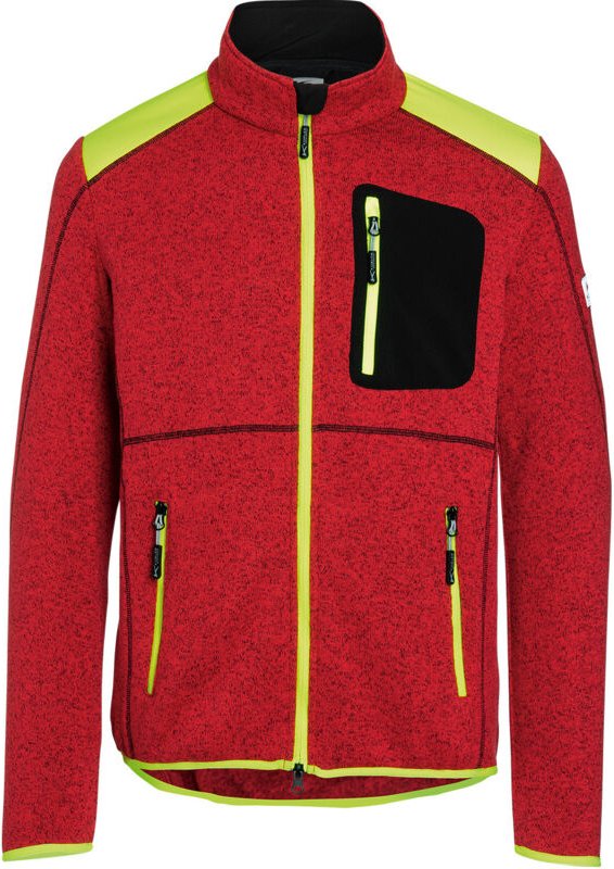 Kübler Strickjacke forest Light rot/warngelb Gr. 3XL