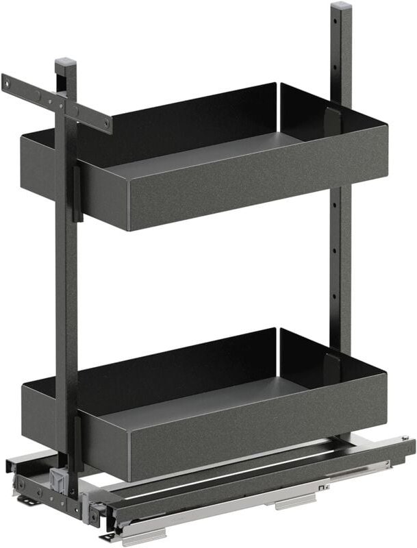 Vauth Sagel vs Cor Flex Eckschrank Auszug Set Essentio für Küchenunterschränke mit kb 300mm inklsusive Ablage mit Antiru...