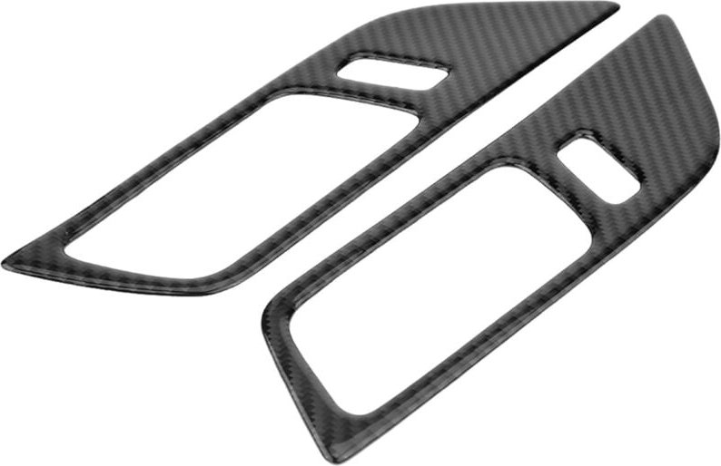 Ej.life - 2Pcs Rostfreier Carbon-Faser-Türgriff-Schüssel-Abdeckungs-Ordnung Kratzfester Ersatz für Mustang 2015 Bis 2017
