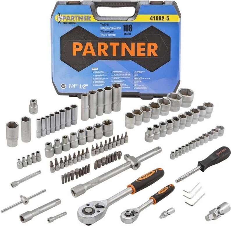 Steckschlüsselsatz 108-teilig Cr-V-Koffer