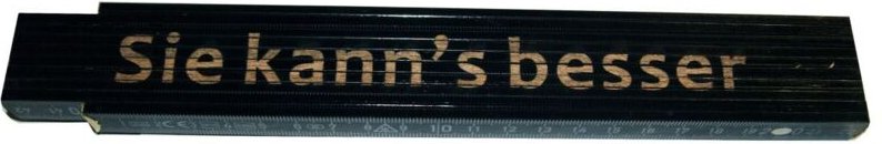 Zollstock Sie kann's besser 2 m schwarz Zollstock