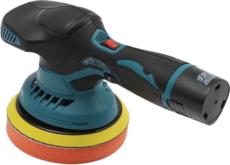 Autopolierer, Exzenterpolierer Poliermaschine mit 6 einstellbaren Geschwindigkeiten (300–4000 U/min), 12-V-Polierer, 145...
