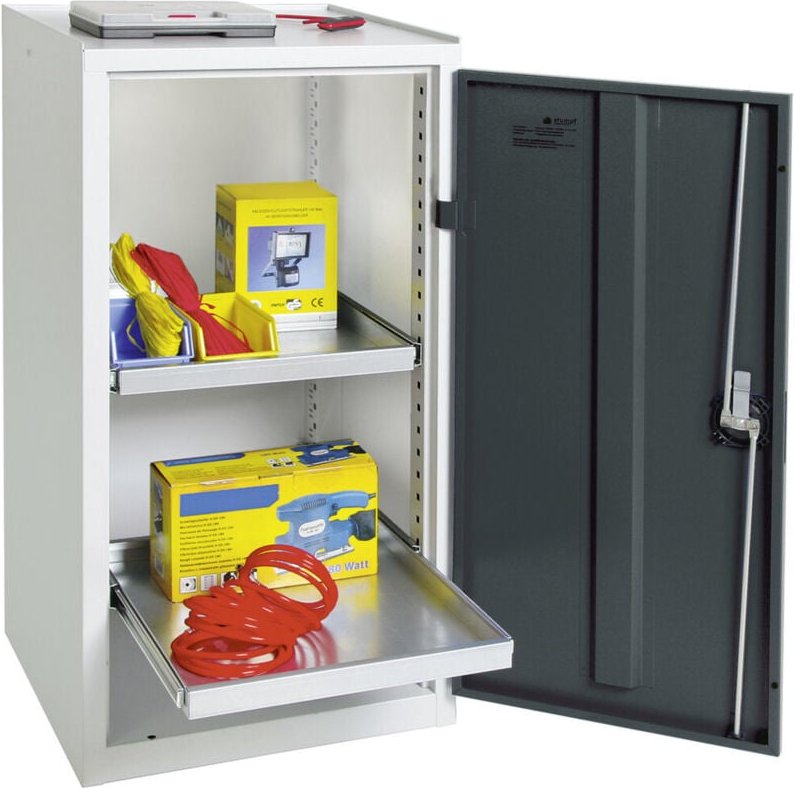 Werkzeug- und Materialschrank 3000, ral 7035/7016, 2 Wannen - Stumpf