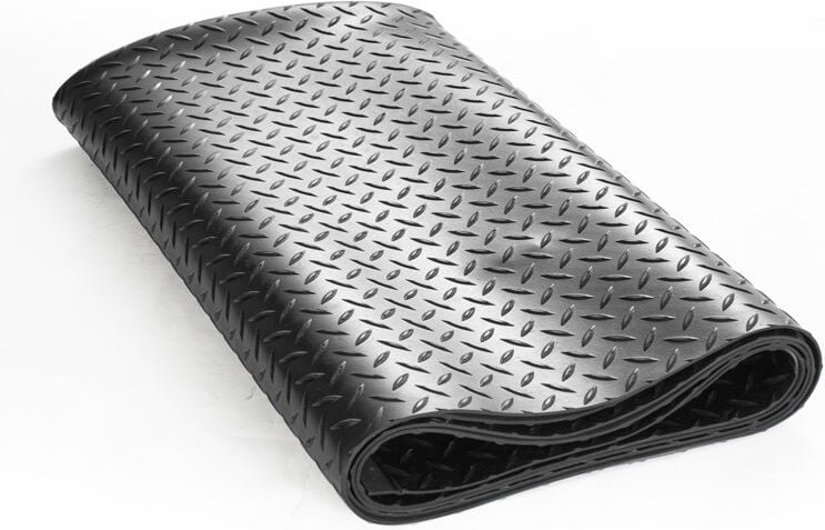 Mophorn - Diamond-Plate-Gummibodenbelagrolle, 3 mm x 4 ft x 10 ft SBR-Gummi-Garagenbodenmatte, leicht zu reinigen, Diama...