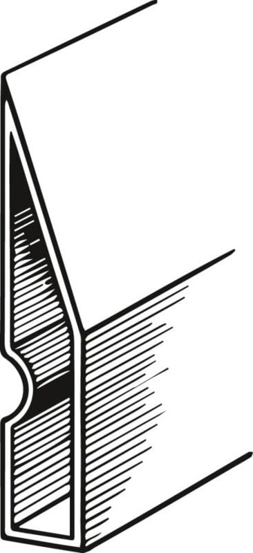 Alu Trapezkartätsche 97 x 18 mm - 1,5 m Bau - Fortis