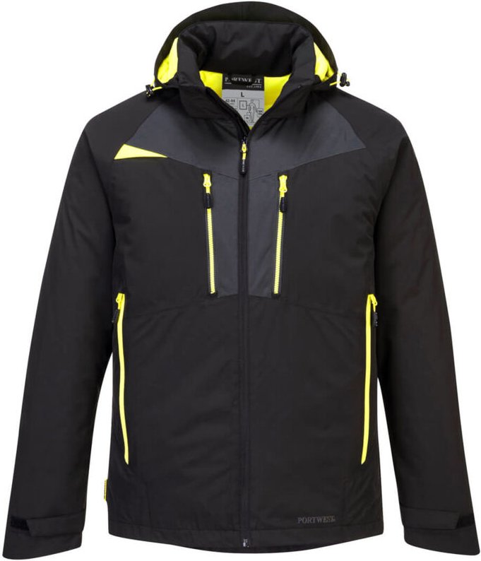 Portwest gefütterte Winterjacke, wasserabweisend Schwarz M