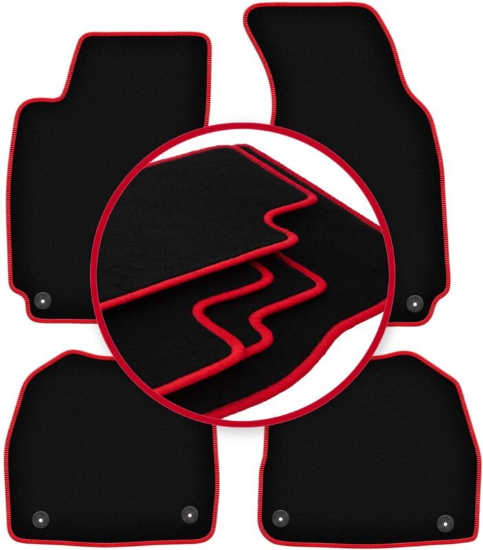 CARLUX-RED Autofußmatten für: Skoda Superb I Limousine (2001-2008)