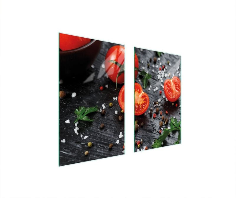 GLASSCHUTZPLATTE FÜR HERD 75x52 TOMATEN