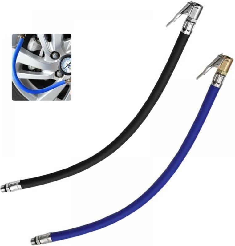 Cyslmuk - Reifenfüller-Verlängerungsrohr, 2-teiliger Autoreifen-Füllschlauch, Reifenfüllschlauch, für Autoreifen, Fahrra...