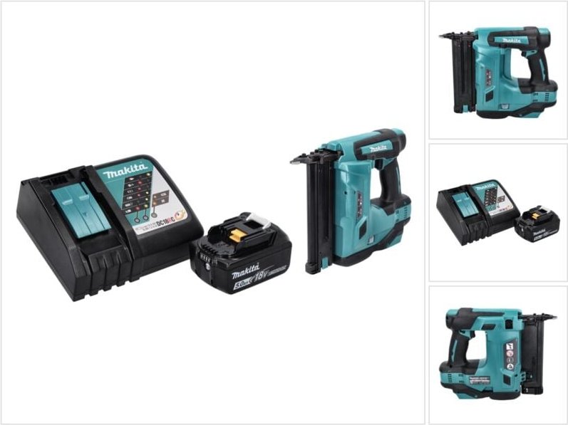 Dbn 500 RT1 Akku Stauchkopfnagler 18 v 15-50 mm + 1x Akku 5,0 Ah + Ladegerät - Makita