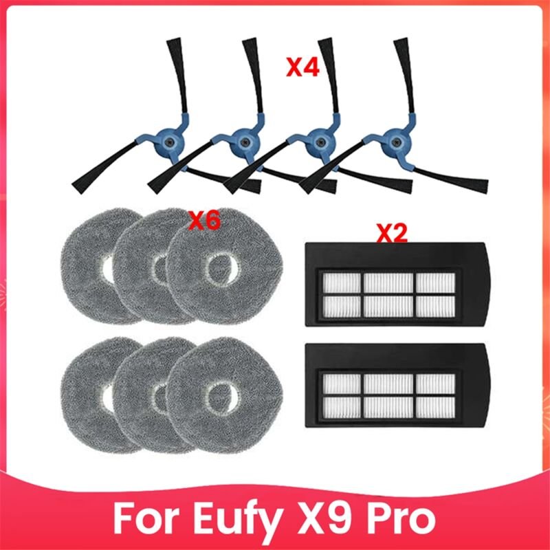 Thumbnail - 12PCS Staubsauger-Seitenbürste Hepa-Filter Mopptuch-Kit