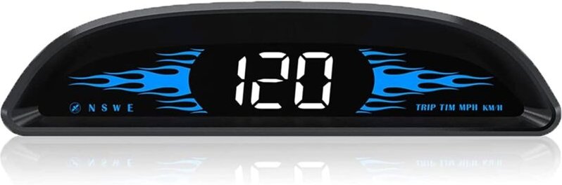 4" Auto-HUD-Tachometer - Universelle MPH/KMH-Anzeige für die Windschutzscheibe - Digitaler Tachometer - GPS-Geschwindigk...