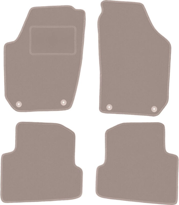 Beige Veloursmatten für: Skoda Fabia II Schrägheck, Kombi (2007-2014)