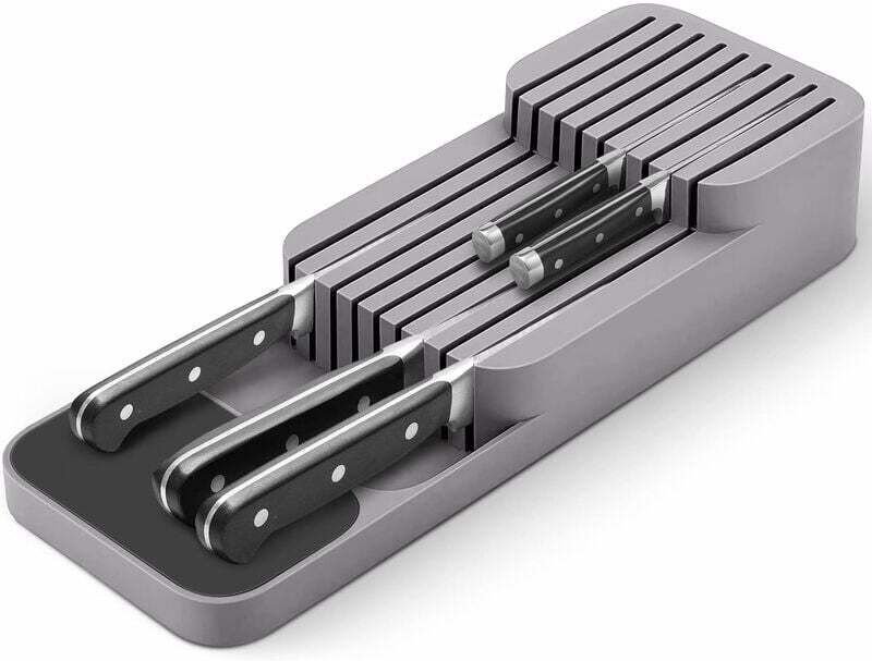 Organizer, Küchenmesser-Organizer in der Schublade für 9 Messer, kompakter, langlebiger, platzsparender, waschbarer Schu...