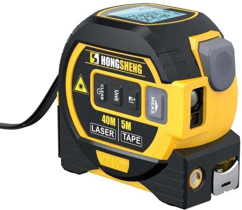 Digitales Laserbandmaß von UlisemMetre – Elektronisches Messwerkzeug mit 40 m Laser und 5 m Maßband – Elektronisches Dig...