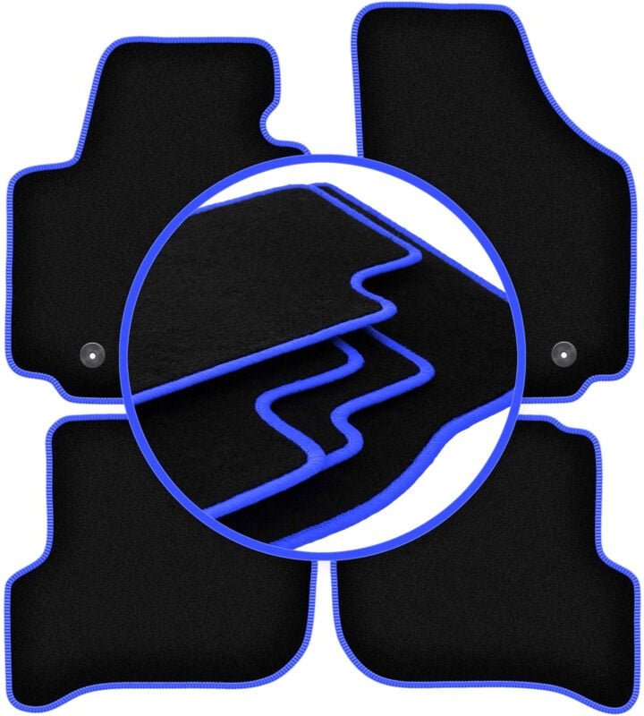 CARLUX-BLUE Autofußmatten für: Seat Altea Minivan (2004-08.2008)