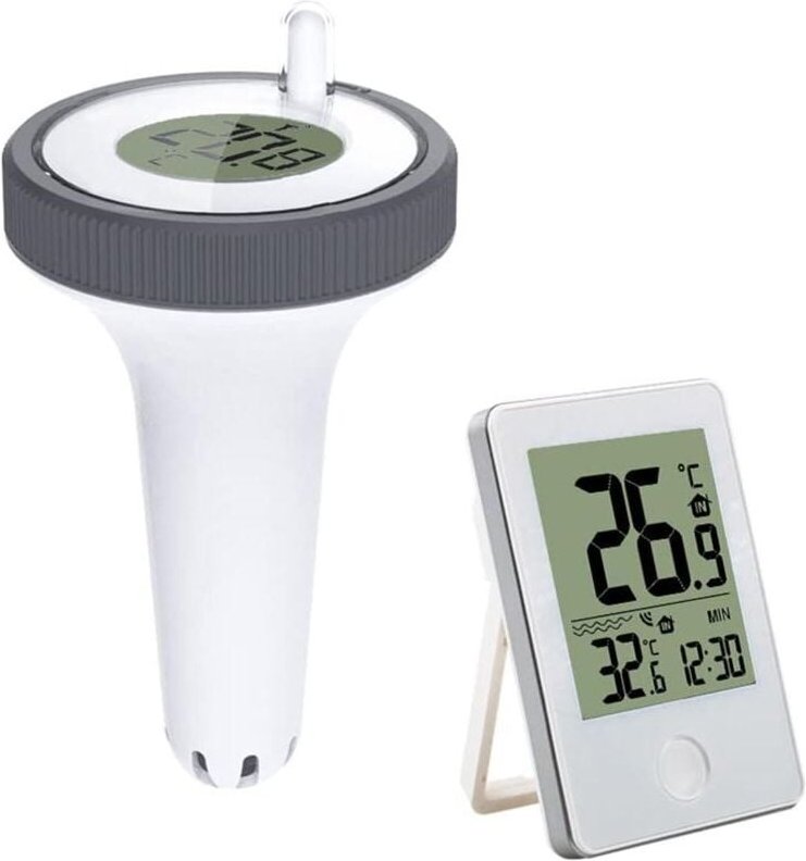 Odipie - Elektronisches Wassertemperatur-Thermometer mit Digitalempfänger, LCD-Display für Aquarium/Spa/Fischteich npter...