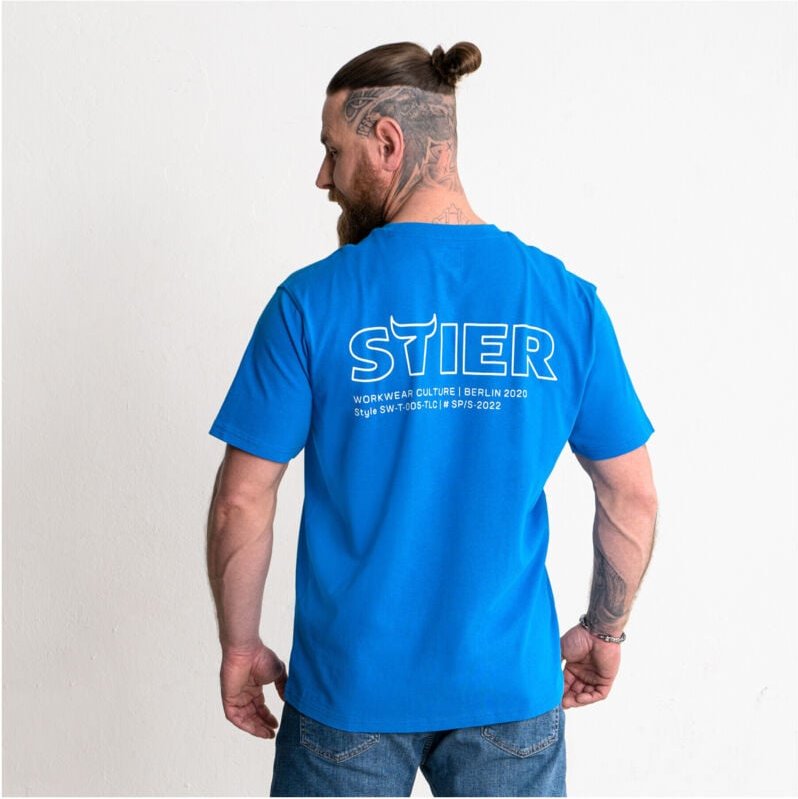 Heavy Tee Logo Capsule organic cotton xl Indigo Blue - Stier