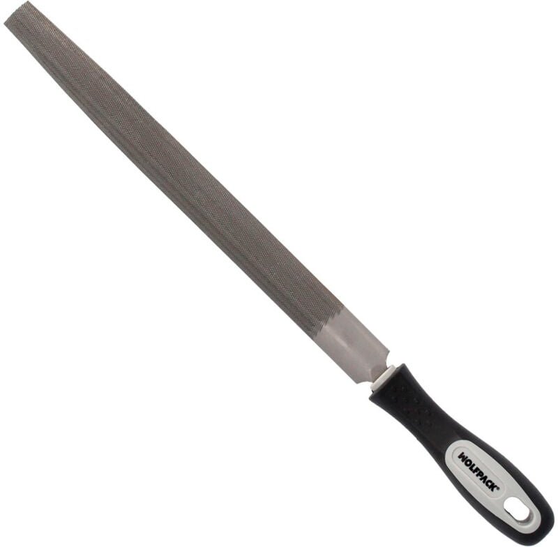 Mittelfeine Feile Maurer mit Griff, halbrund - 10'