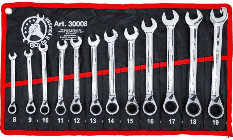 Bgs Technic - bgs Do it yourself Ratschenring-Maulschlüssel-Satz umschaltbar sw 8 - 19 mm 12-tlg.