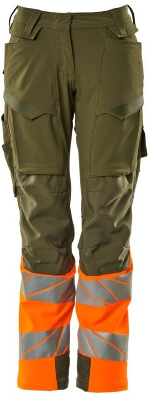 Thumbnail - Hose mit Knietaschen 19178-511-3314 Gr. 82C46 moosgrün/orange - Mascot