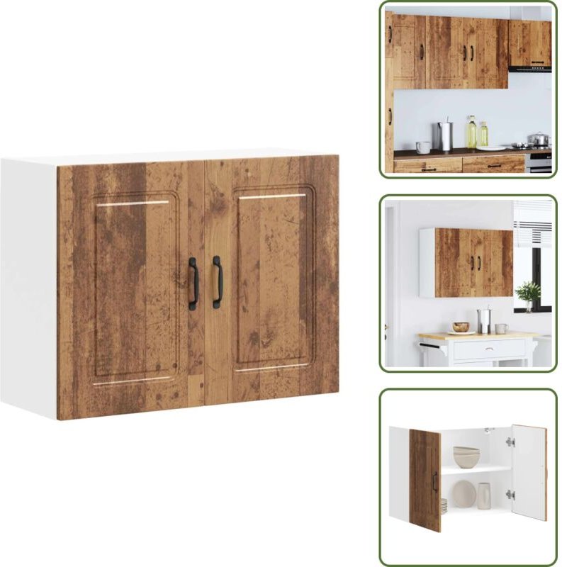 Küchen-Hängeschrank Kalmar Altholz-Optik Holzwerkstoff - Küchen-Wandschrank - Küchen-Wandschränke - Wandschrank Küche - ...