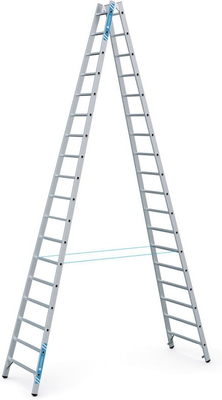 Coni b Sprossen-Stehleiter, beidseitig begehbar Zarges Arbeitshöhe: max. 6,15m 40320