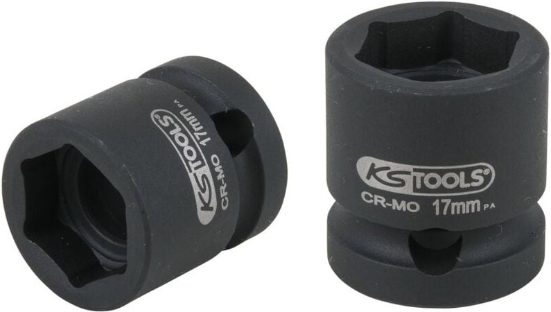 1/2" Sechskant-Kraft-Stecknuss, extra kurz, 17,0 mm