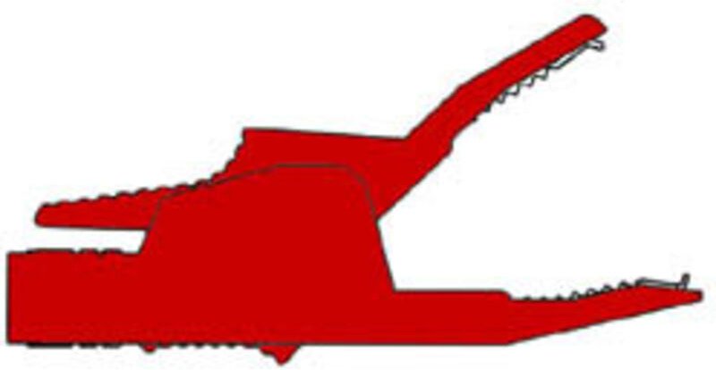 Hirschmann - isolierte abgreifklemme, 4mm 34A, berührungsgeschützt / rot (AK2B 2540)