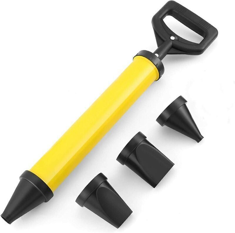 Mörtelspritze, Mörtel-Fugenpistole, manuelle Mörtelpumpe mit Mörtelpressaufsatz, Mörtelspritze mit 4 Düsen, 0,5kg