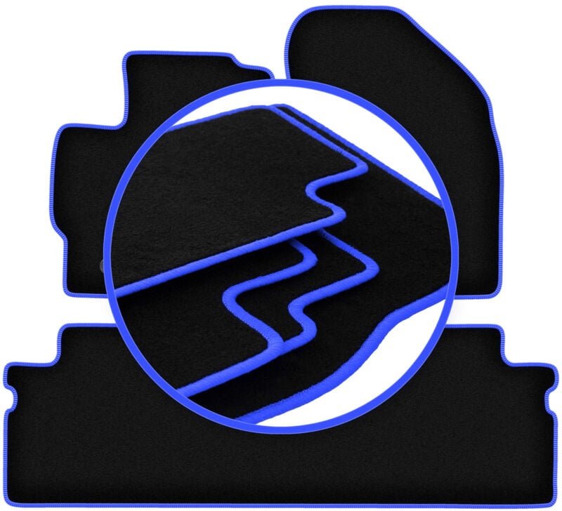 CARLUX-BLUE Autofußmatten für: Toyota Verso Minivan (2009-2013)